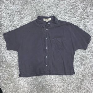 Grey cropped short sleeve